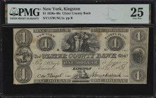 Kingston, New York. Ulster County Bank. 1831 $1. Haxby 1170-001-G2. PMG Very Fine 25.

A rare early issued note from here that is seldom seen and li...