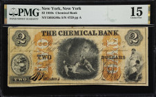 New York, New York. Chemical Bank. 1850 $2. Haxby 1505-G88a. PMG Choice Fine 15.

An attractive issue from this prolific New York bank active from 1...