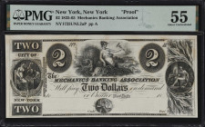 New York, New York. Mechanics Banking Association. 18xx $2. Haxby 1725-002-G6P. PMG About Uncirculated 55. Proof.

Imprint of Rawdon, Wright, Hatch ...