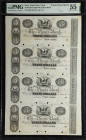 Uncut Sheet of (4) New York, New York. Phenix Bank. 18XX $3. PMG About Uncirculated 55. Uncut Proof Sheet.

(NY-1880 G34(4)) Plates A-D. Four POC's ...