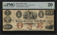 Utica, New York. Bank of Central New York. 1837 $1. Haxby 2775-001-G2b. PMG Very Fine 20.

Honest even wear is seen on this genuine issued note date...