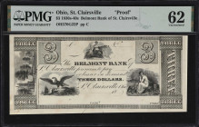 Saint Clairsville, Ohio. Belmont Bank of Saint Clairsville. 18xx $3. Haxby 370-003-G22. PMG Uncirculated 62. Proof.

From our celebrated March 2009 ...