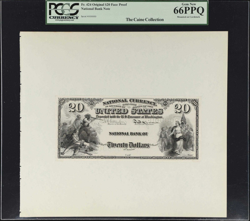 Fr. 424. Original $20 National Bank Note. National Bank. PCGS Currency Gem New 6...