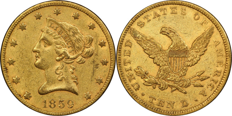 1859 Liberty Head Eagle. AU-50 (PCGS). CAC.

An originally preserved, thorough...