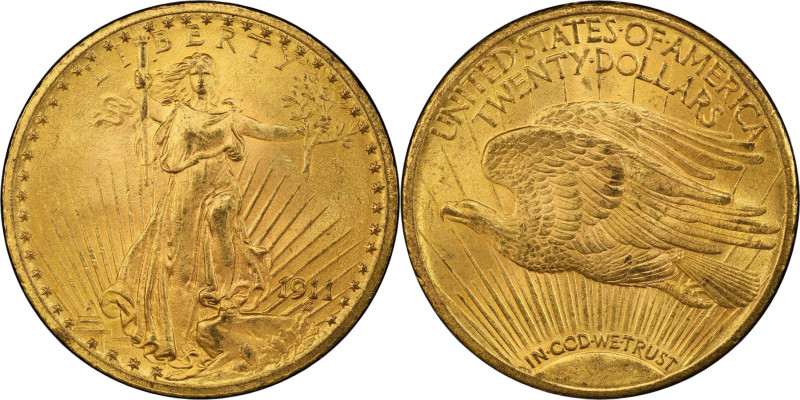 1911 Saint-Gaudens Double Eagle. MS-64 (PCGS). CAC.

Impressive and significan...