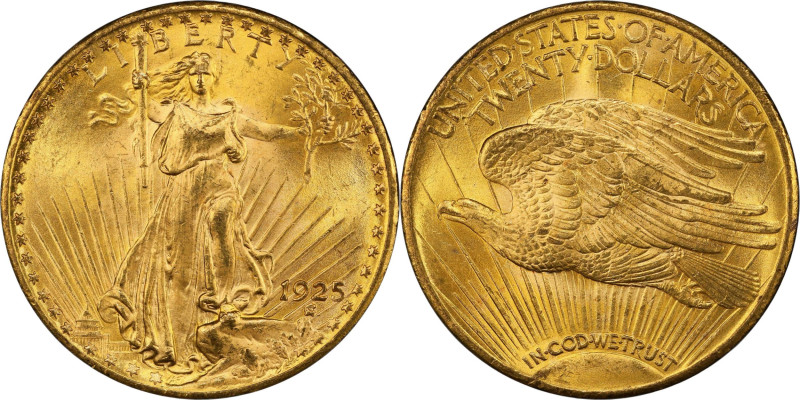 1925 Saint-Gaudens Double Eagle. MS-66 (PCGS).

The 1925 is one in a string of...