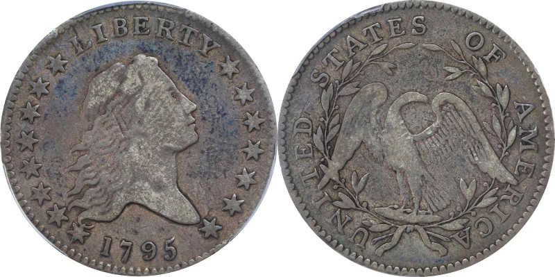 1795 Flowing Hair Half Dollar. O-119, T-1. Rarity-3. Two Leaves. VF-20 (PCGS).
...