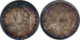 1814 Capped Bust Half Dollar. O-102. Rarity-2. Die State 102.1. MS-64 (PCGS).

Vivid target toning in midnight blue, salmon pink and medium gold pro...