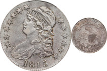 1815/2 Capped Bust Half Dollar. O-101. Rarity-1. Die State 101.1. EF Details--Scratch (PCGS).

Silver-gray throughout the obverse, the reverse has e...