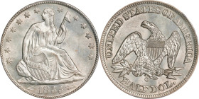 1855-O Liberty Seated Half Dollar. Arrows. WB-19. Rarity-4. MS-64 (PCGS).

Radiant frosty surfaces and solid Choice Uncirculated quality are sure to...