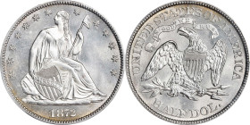 1872 Liberty Seated Half Dollar. WB-2. Rarity-3. Misplaced Date. MS-65 (PCGS).

This highly lustrous, aesthetically pleasing Gem displays subtle red...