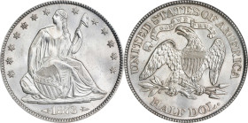 1873 Liberty Seated Half Dollar. Arrows. WB-107. Small Arrows. MS-65 (PCGS).

Smooth and satiny surfaces are brilliant and offer strong eye appeal. ...