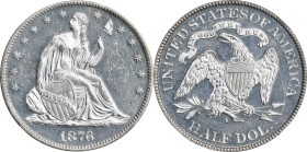 1876-S Liberty Seated Half Dollar. WB-43. Rarity-7. Type II Reverse, Very Small S. MS-63 DPL (NGC).

Of the 1876-S WB-43 attribution, Bill Bugert wr...