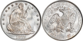 1877 Liberty Seated Half Dollar. WB-103. Type II Reverse. MS-66 (PCGS).

Intensely lustrous in a satin to softly frosted finish, this delightful upp...