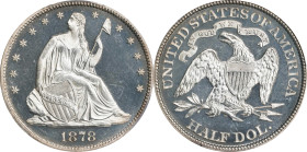 1878 Liberty Seated Half Dollar. Proof-66 Cameo (PCGS).

Remarkable quality for this otherwise frequently encountered Proof 1870s Liberty Seated hal...