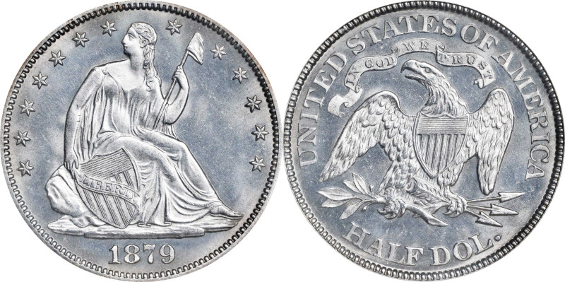 1879 Liberty Seated Half Dollar. WB-102. Type II Reverse. MS-66 PL (NGC).

An ...