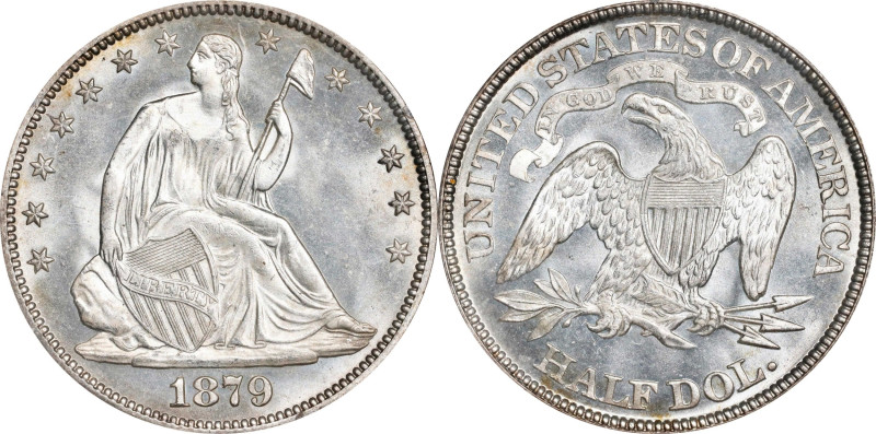 1879 Liberty Seated Half Dollar. WB-102. Type II Reverse. MS-65 (PCGS). CAC. OGH...