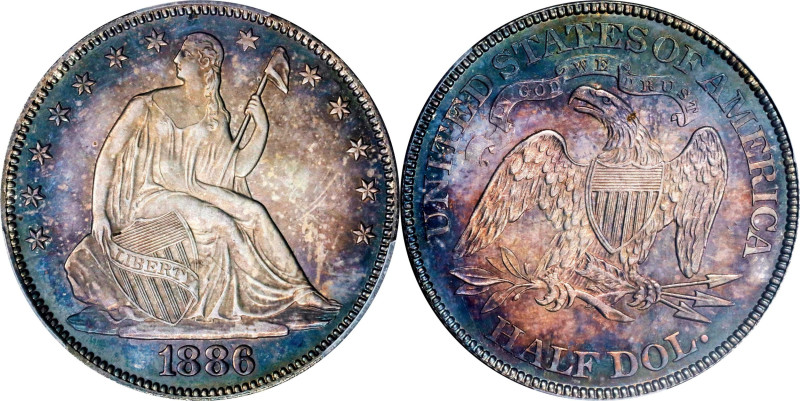 1886 Liberty Seated Half Dollar. WB-101. MS-66 (PCGS).

As the mints churned o...