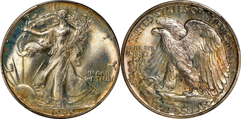 1940 Walking Liberty Half Dollar. MS-68 (PCGS).

Among the highest graded exam...