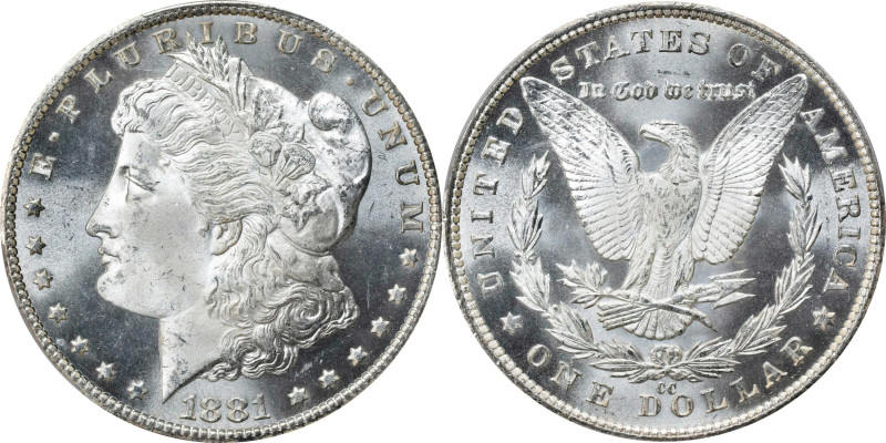 1881-CC Morgan Silver Dollar. MS-67 (PCGS).

Scarce and highly desirable Super...