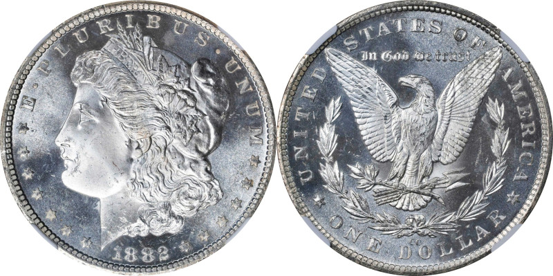 1882-CC Morgan Silver Dollar. MS-66+ DPL (NGC).

Sleek, clean, highly reflecti...