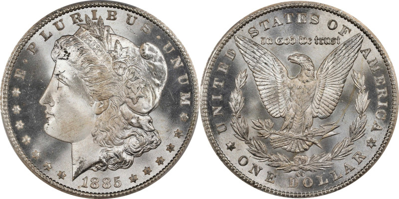 1885-CC Morgan Silver Dollar. MS-67 (PCGS).

Free of both toning and grade-lim...