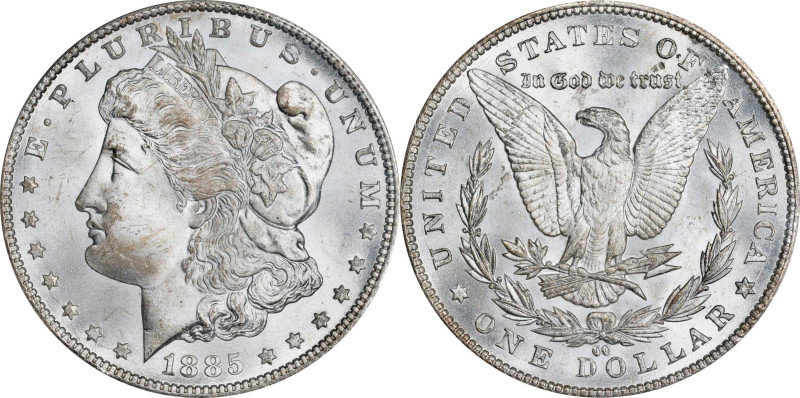 1885-CC Morgan Silver Dollar. MS-66 (PCGS). OGH.

A frosty, brilliant Premium ...