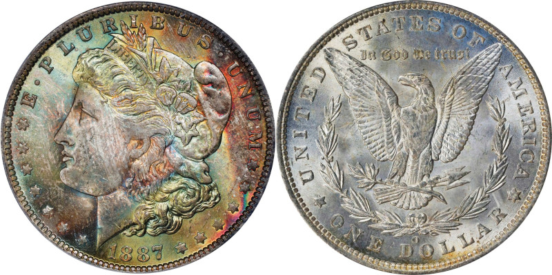 1887/6-O Morgan Silver Dollar. VAM-3. Top 100 Variety. MS-64 (PCGS). CAC. OGH.
...