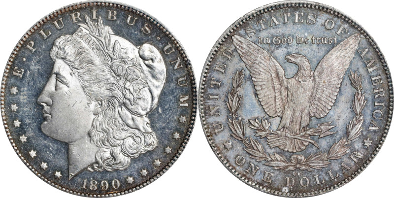 1890-CC Morgan Silver Dollar. MS-64 DMPL (PCGS).

A very choice and boldly con...