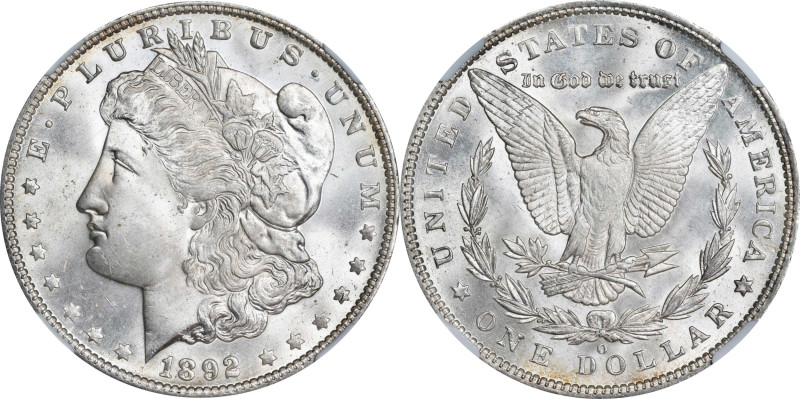 1892-O Morgan Silver Dollar. MS-65+ (NGC).

A fabulous Gem example. While over...