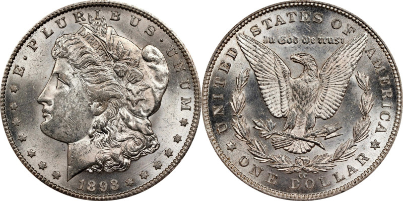 1893-CC Morgan Silver Dollar. MS-61 (NGC). CAC.

An attractive BU example from...