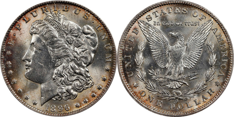 1896-O Morgan Silver Dollar. MS-61 (PCGS). OGH Rattler.

A well known conditio...