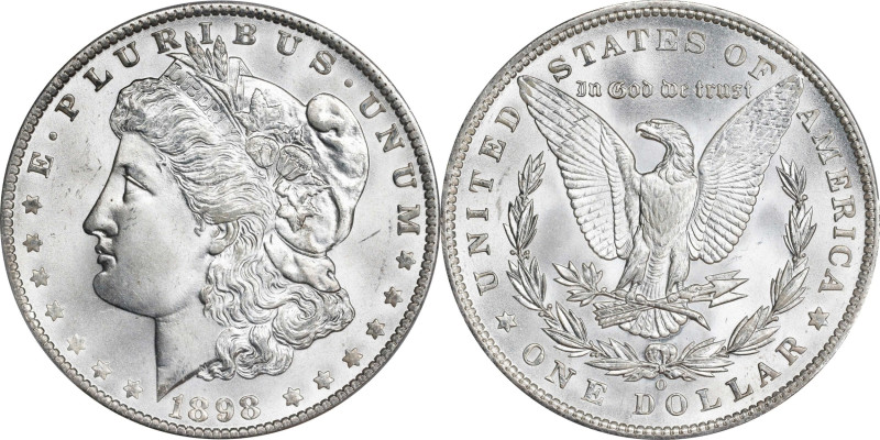 1898-O Morgan Silver Dollar. MS-67+ (PCGS). CAC.

A brilliant and smartly impr...