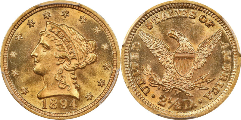 1894 Liberty Head Quarter Eagle. MS-64 (PCGS). CAC.

This near-Gem presents im...