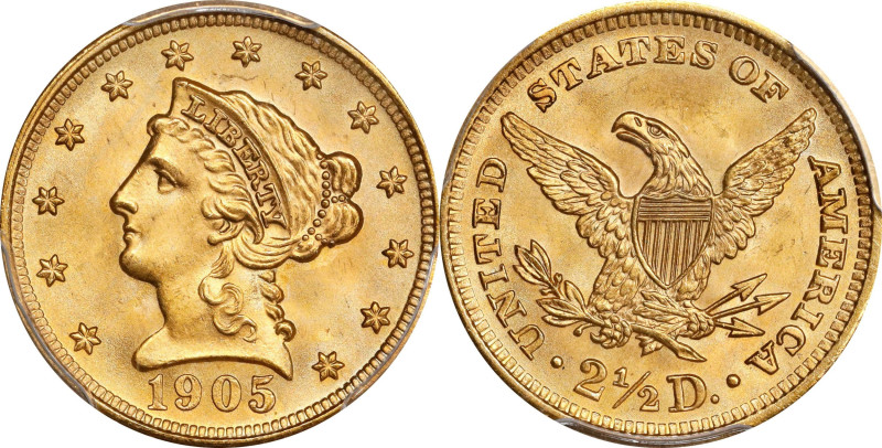 1905 Liberty Head Quarter Eagle. MS-67 (PCGS).

Expertly preserved with outsta...