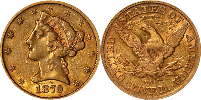 1879-CC Liberty Head Half Eagle. VF-25 (PCGS). OGH.

A scarce and lovely colle...