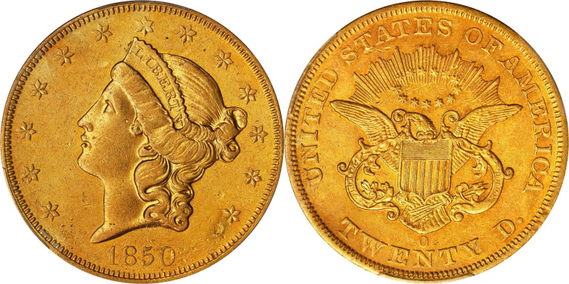 1850-O Liberty Head Double Eagle. Winter-1. AU Details--Spot Removed (PCGS).

...