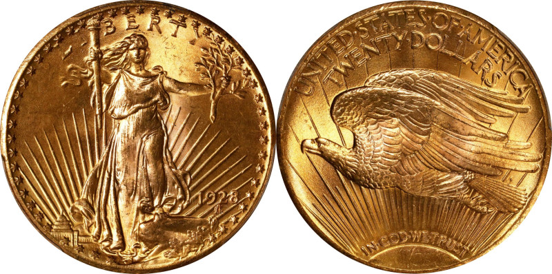 1928 Saint-Gaudens Double Eagle. MS-66+ (PCGS).

On the cusp of a fully Superb...