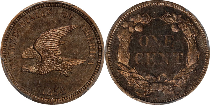 1858 Pattern Flying Eagle Cent. Judd-206, Pollock-242, Snow-PT16a. Rarity-5. Cop...