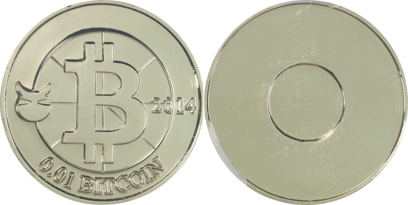 Unfunded 2014 Microsoul 0.01 Bitcoin. Series 1 and 2. Brass. MS-67 (PCGS).

Un...