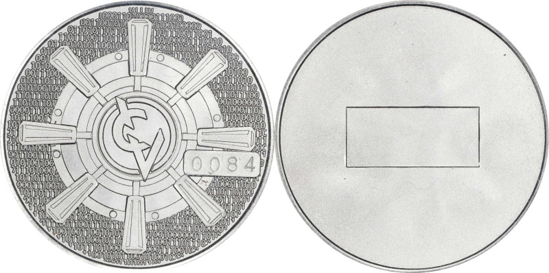 Unfunded 2014 CryptoVault "DIY" Bitcoin. Serial No. 84. Nickel Alloy. MS-69 (ICG...