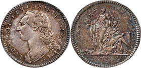 1777 France Prepares to Aid America Jeton. Lecompte-205e, Betts-558. Silver. Reeded Edge. AU-55 (PCGS).

29.9 mm.

Estimate: $600