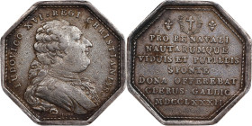 1782 Franco-American Jeton. French Widows and Orphans. Lecompte-206, Betts-Unlisted. Silver. Plain Edge. EF-40 (PCGS).

32 mm, octagonal.

Estimat...