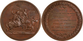 "1781" (1845-1860) Lieutenant Colonel John Eager Howard, Battle of the Cowpens Medal. Paris Mint Restrike from Original Dies. Adams-Bentley 12, Betts-...