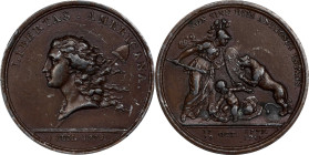 Electrotype Copy "1781" Libertas Americana Medal. After Adams-Bentley 15, Betts-615. Bronze over Lead. Very Fine.

47.5 mm. 887.05 grains.

Estima...