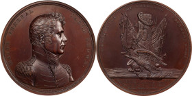 "1814" (post-1824) Major General Jacob Brown Medal. Original Dies. Julian MI-11. Copper, Bronzed. MS-63 BN (NGC).

65 mm.

Estimate: $400