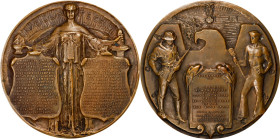 1923 Spanish-American War 25th Anniversary, New York State Volunteer Soldiers and Sailors Medal. By Charles Keck. Bronze. Mint State.

69.5 mm. Obv:...