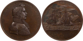 "1813" Lieutenant Edward R. McCall / USS Enterprise vs. HMS Boxer Medal. Original Dies. Julian NA-16. Bronze. MS-64 BN (NGC).

65 mm.

Estimate: $...
