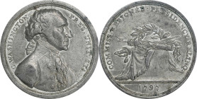 "1797" (ca. 1806-1807) Sansom Medal. Original. Musante GW-58, Baker-71B, Julian PR-1. White Metal. Specimen-50 (PCGS).

40.4 mm.

Estimate: $350