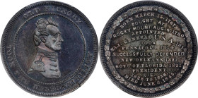 "1845" (ca. 1860s) Andrew Jackson Memorial Medal. White Metal. MS-62 (PCGS).

34 mm. Obv: Military bust of Jackson right within beaded circle, legen...